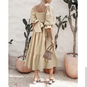 NWOT Puff Sleeve Midi Dress | XL